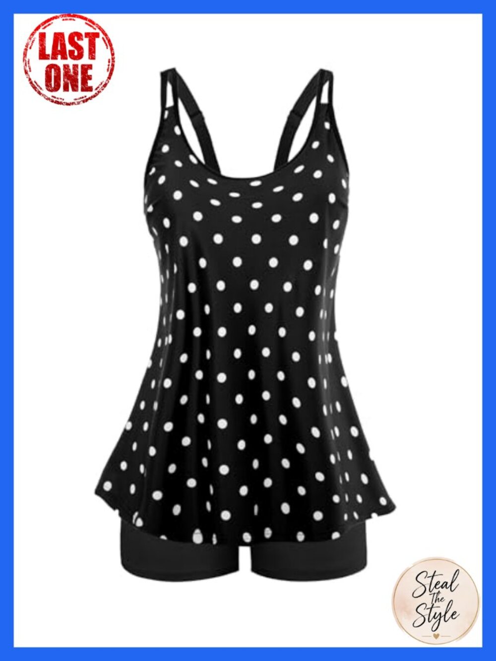 Women's Tankini 2 Piece Swimsuit Tummy Control High Waist with Boyshorts